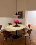 Knoll International Saarinen Tulp Travertino Zilver Speciale Editie