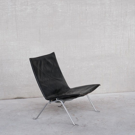 Image 1 of Paar mid-century leren fauteuils van Poul Kjærholm voor E. Kold Christensen, Denemarken 1956