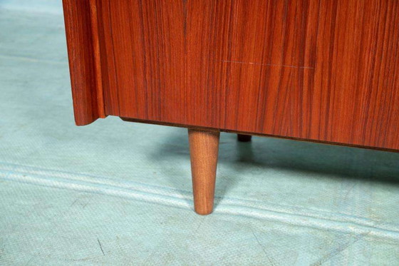 Image 1 of Vintage teakhouten buffetkast 60s, large teak highboard