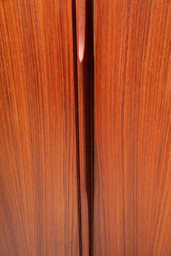 Image 1 of Vintage teakhouten buffetkast 60s, large teak highboard