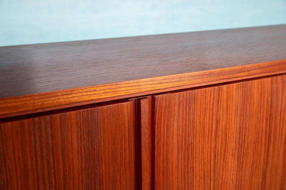 Image 1 of Vintage teakhouten buffetkast 60s, large teak highboard