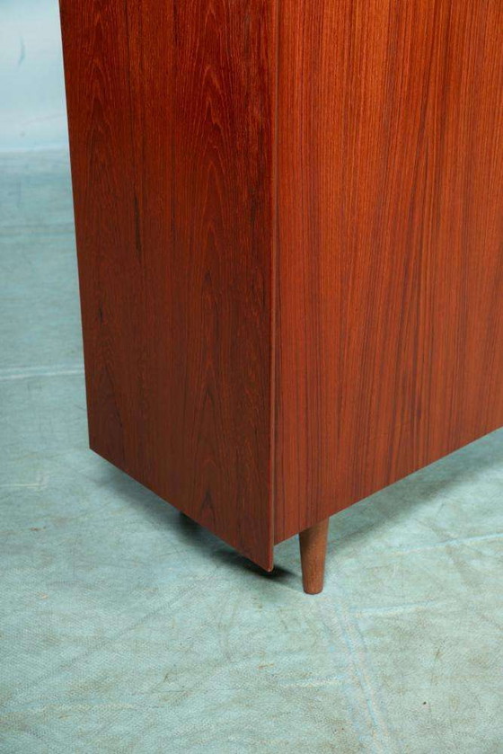 Image 1 of Vintage teakhouten buffetkast 60s, large teak highboard