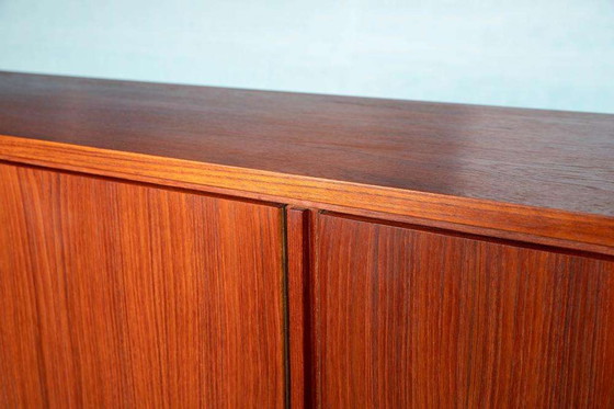 Image 1 of Vintage teakhouten buffetkast 60s, large teak highboard