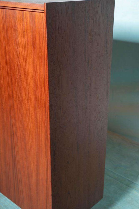 Image 1 of Vintage teakhouten buffetkast 60s, large teak highboard