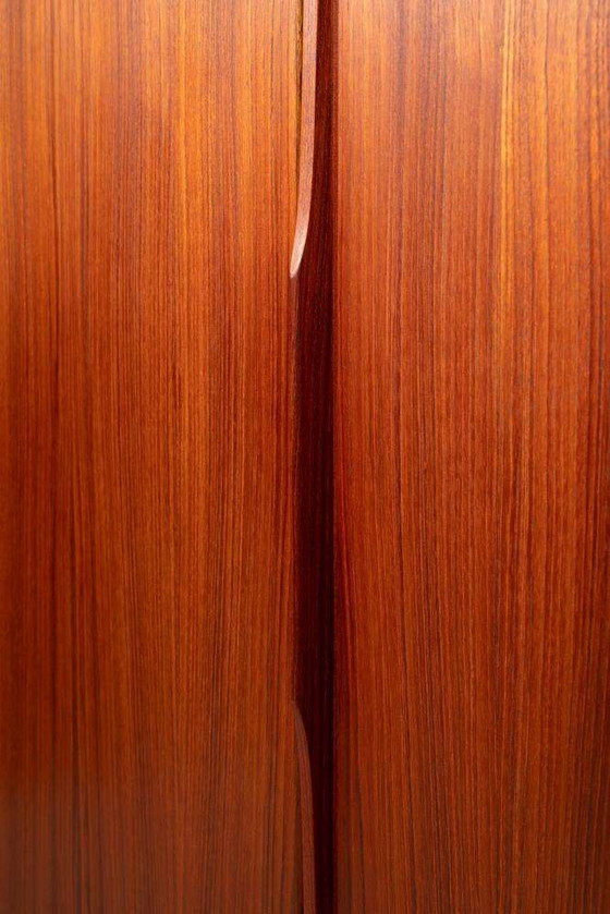 Image 1 of Vintage teakhouten buffetkast 60s, large teak highboard