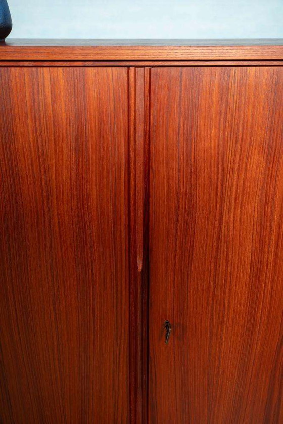 Image 1 of Vintage teakhouten buffetkast 60s, large teak highboard