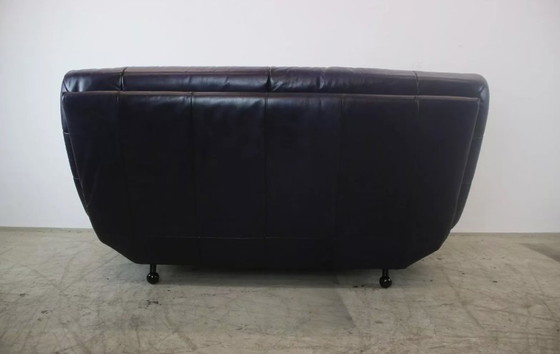 Image 1 of Rolf Benz Bank Bmp Donkerpaars Zwart Designer Bank Echt Leer