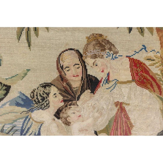 Image 1 of Vintage vloerkleed met oriëntalistische voorstelling, Frankrijk 1880
