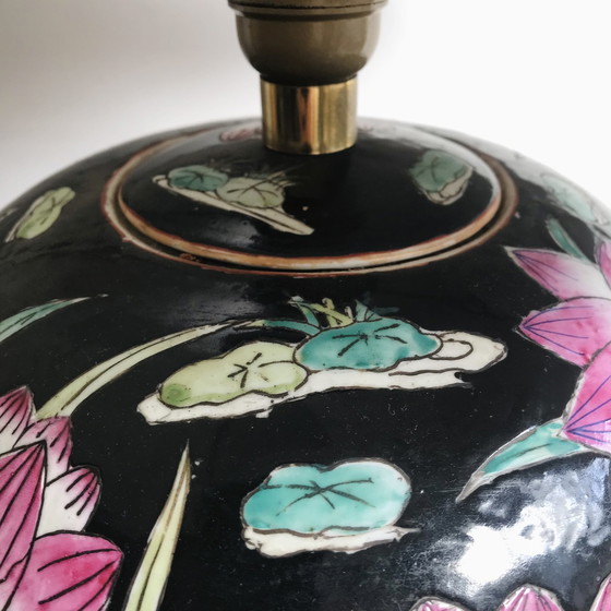 Image 1 of Chinese Bol Lamp Familie Noir Vintage