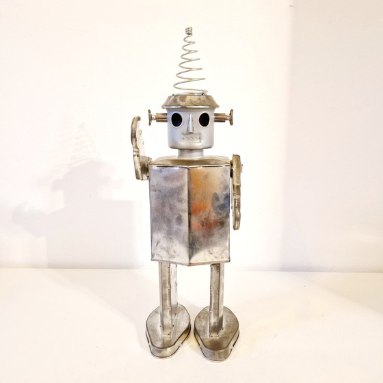 Image 1 of 90'S Vintage Blikken Robot Beeld