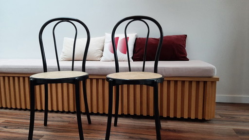 2x Vintage eetkamerstoelen