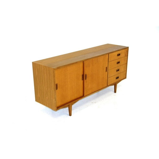 Scandinavisch dressoir van blond teakhout, Zweden 1960