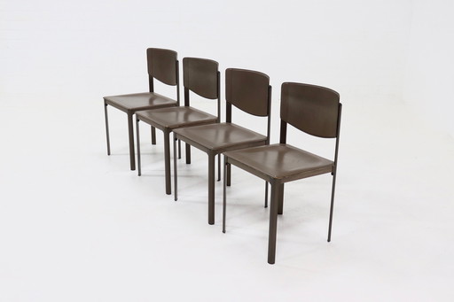 4 X Vintage Matteo Grassi Italië Eetkamerstoelen