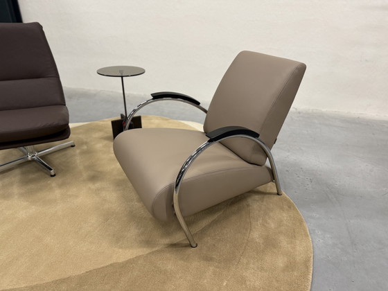 Image 1 of Gelderland 5770 Lotus Fauteuil Taupe Ohman Leer 