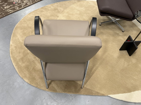 Image 1 of Gelderland 5770 Lotus Fauteuil Taupe Ohman Leer 