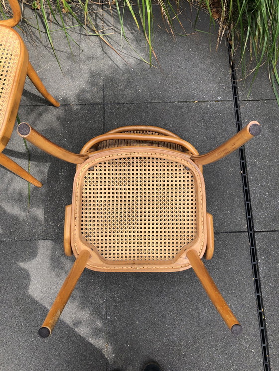 Image 1 of 4x Vintage Ligna Thonet stoel