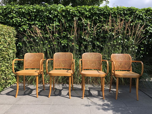 4x Vintage Ligna Thonet stoel