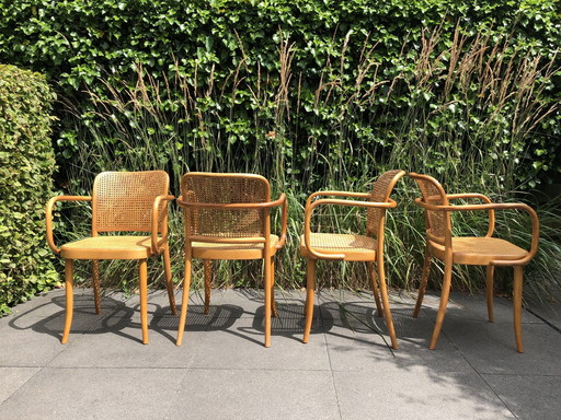 4x Vintage Ligna Thonet stoel