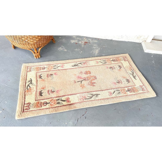 Image 1 of Vintage vloerkleed van wol en katoen, China 1980