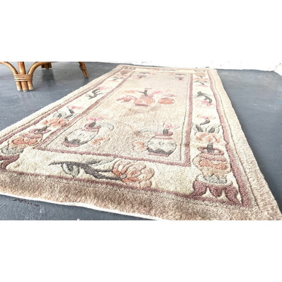 Image 1 of Vintage vloerkleed van wol en katoen, China 1980