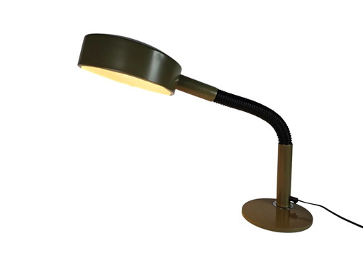 Hala Zeist - Model 708 - Bureaulamp - Olijfgroen - Flexibele Arm - 1970'S