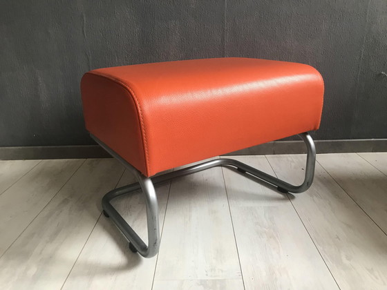 Image 1 of Vintage Design Fauteuil Met Voetenbank