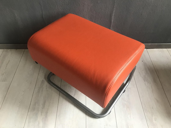 Image 1 of Vintage Design Fauteuil Met Voetenbank