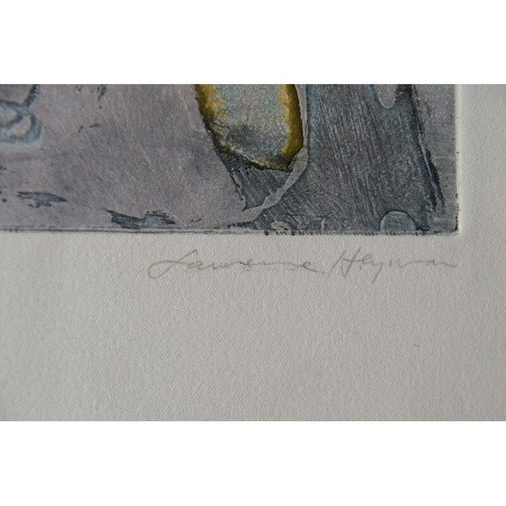 Image 1 of Print op oud Arches papier uit de Atelier 17-serie van Lawrence Heyman Fertilization III, 1960