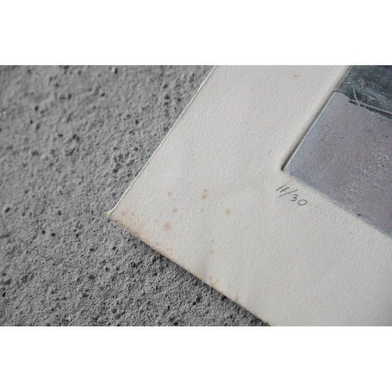 Image 1 of Print op oud Arches papier uit de Atelier 17-serie van Lawrence Heyman Fertilization III, 1960