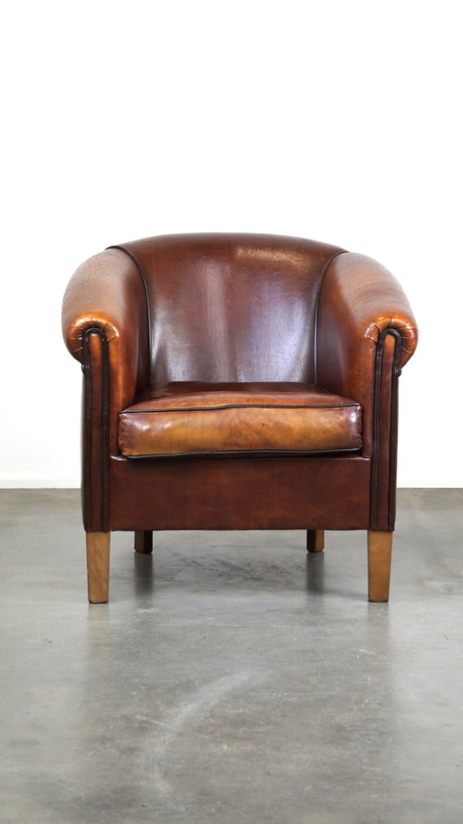 Vintage schapenleren clubfauteuil