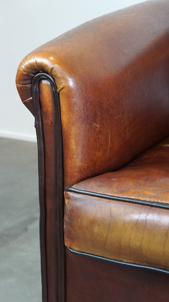 Image 1 of Vintage schapenleren clubfauteuil