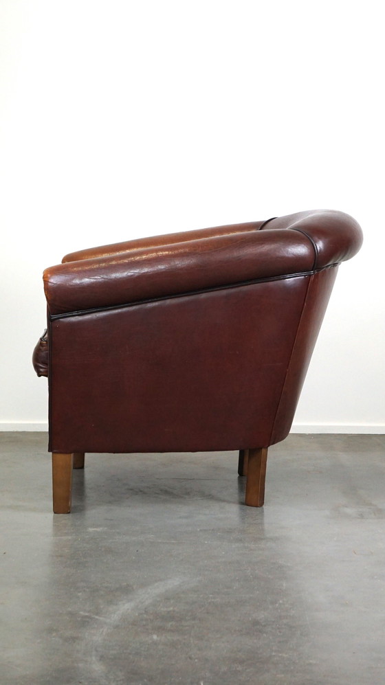 Image 1 of Vintage schapenleren clubfauteuil