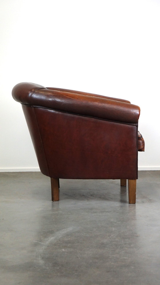 Image 1 of Vintage schapenleren clubfauteuil