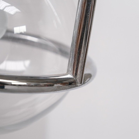 Image 1 of Vintage wandlampen van chroom en helder glas van Kinkeldey, 1970