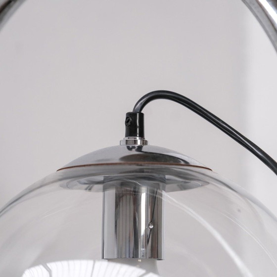 Image 1 of Vintage wandlampen van chroom en helder glas van Kinkeldey, 1970