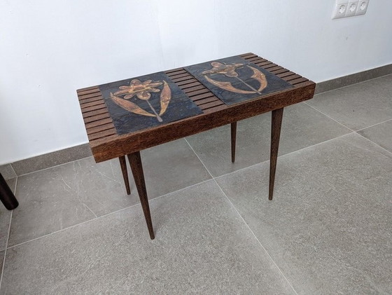 Image 1 of Deense Mel Smilow Stijl Tafel Met Keramiek