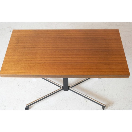 Image 1 of Vintage teakhouten verstelbare bijzettafel, 1960