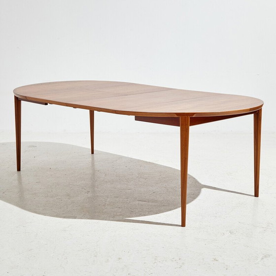 Image 1 of Vintage teakhouten tafel van Henry Rosengren Hansen voor Brande Møbelindustri, 1960