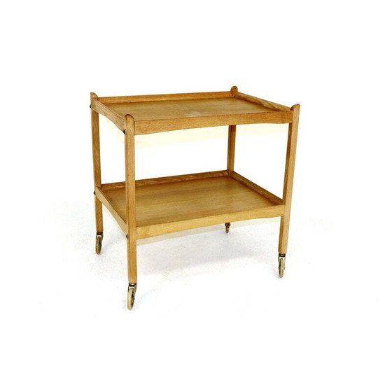 Image 1 of Vintage eiken rollend dressoir, Zweden 1960