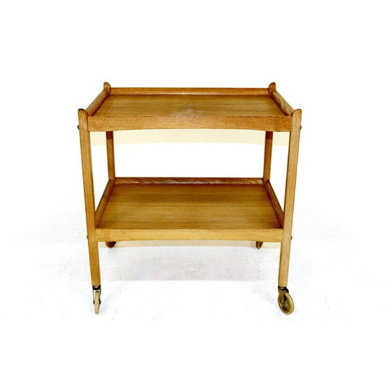 Image 1 of Vintage eiken rollend dressoir, Zweden 1960