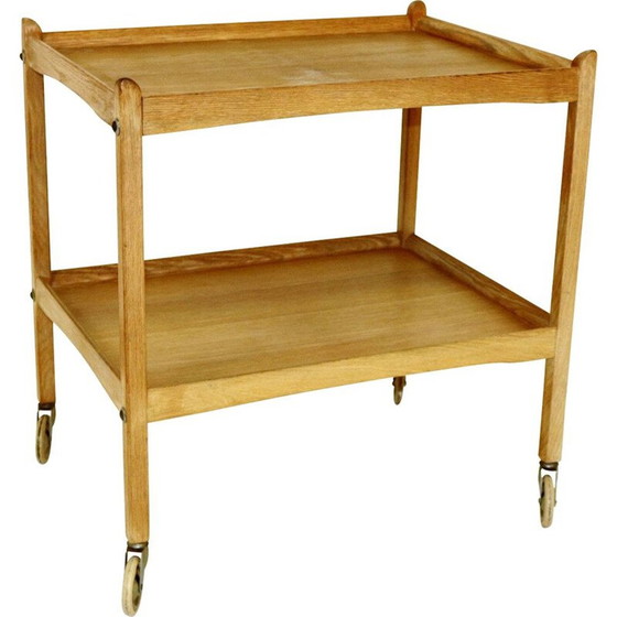 Image 1 of Vintage eiken rollend dressoir, Zweden 1960