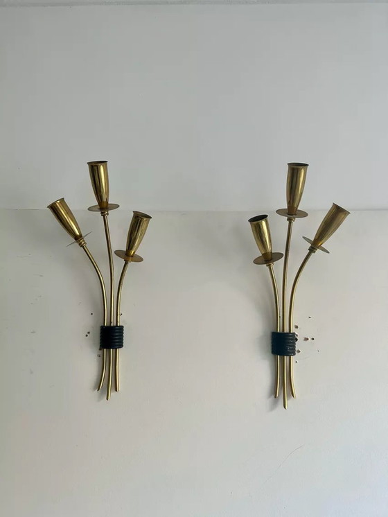 Image 1 of 2X Vintage wandlampen