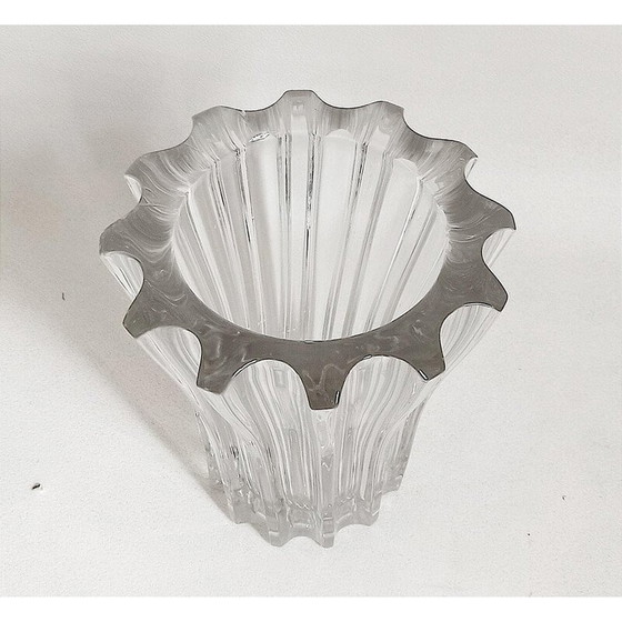 Image 1 of Vintage Art Deco vaas van gegoten glas door Pierre D'Avesn