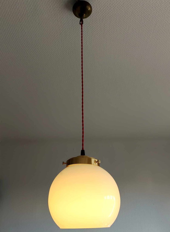 Image 1 of Opaline Vintage 1950 hanglamp
