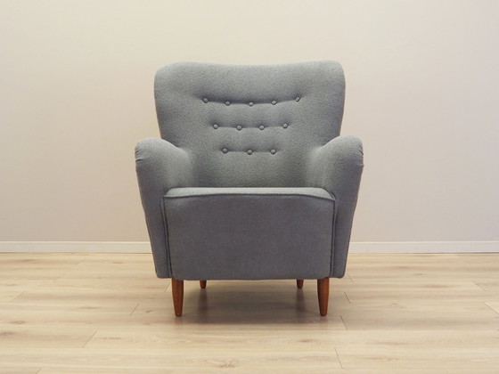 Image 1 of Grijze fauteuil, Scandinavisch ontwerp, Productie: Denemarken