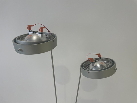 Image 1 of design vloerlamp met dubbele spot