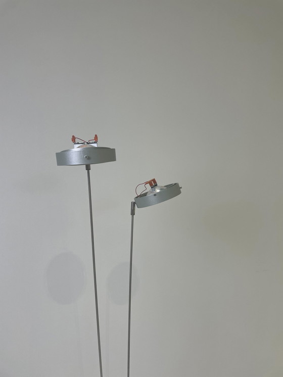 Image 1 of design vloerlamp met dubbele spot