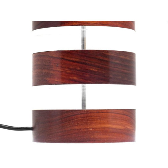 Image 1 of Vintage lamp in plexi en hout van Felice Antonio Botta, 1980