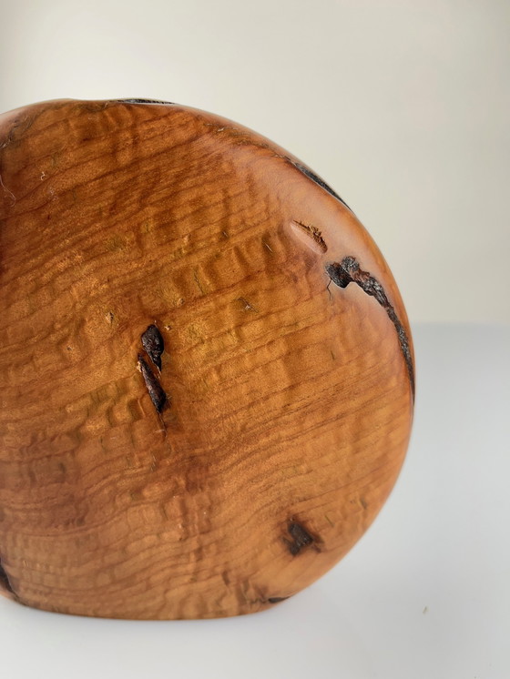 Image 1 of Blackbutt Burl Houten Vaas Met Handtekening