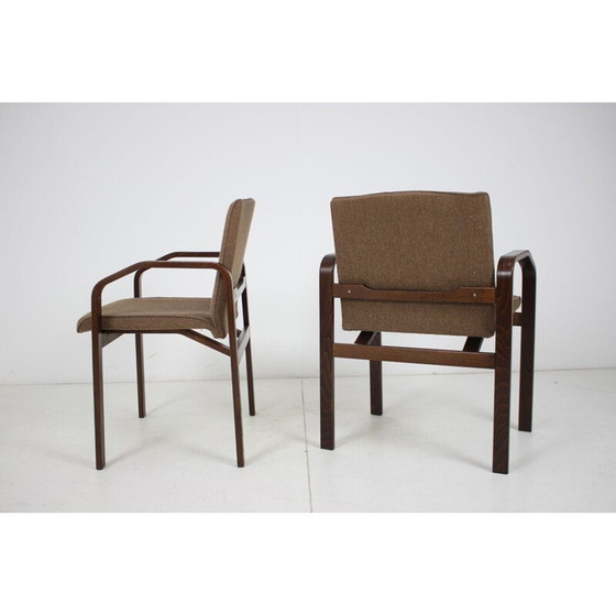 Image 1 of Set van 6 vintage lounge stoelen van Národní podnik Holešov voor Ton, Tsjecho-Slowakije 1993